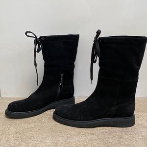 Brand New Aquatalia Black Suede Boots